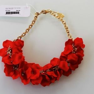 Red Resin Matte Petal Necklace